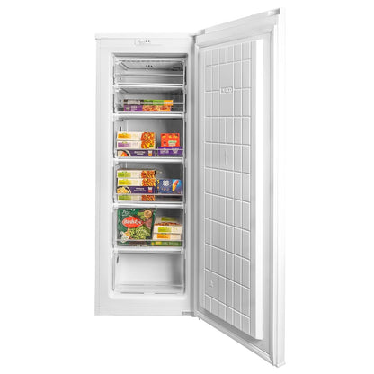 Upright Freezer 5.7 cu ft 6 Compartments Adjustable Thermostat Reversible Door White