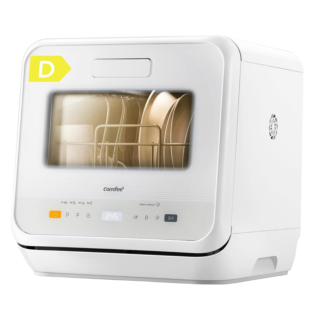 Table Top Dishwasher 6 Programs 5.3 Qt Tank 72H Storage White