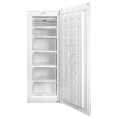 Upright Freezer 5.7 cu ft 6 Compartments Adjustable Thermostat Reversible Door White