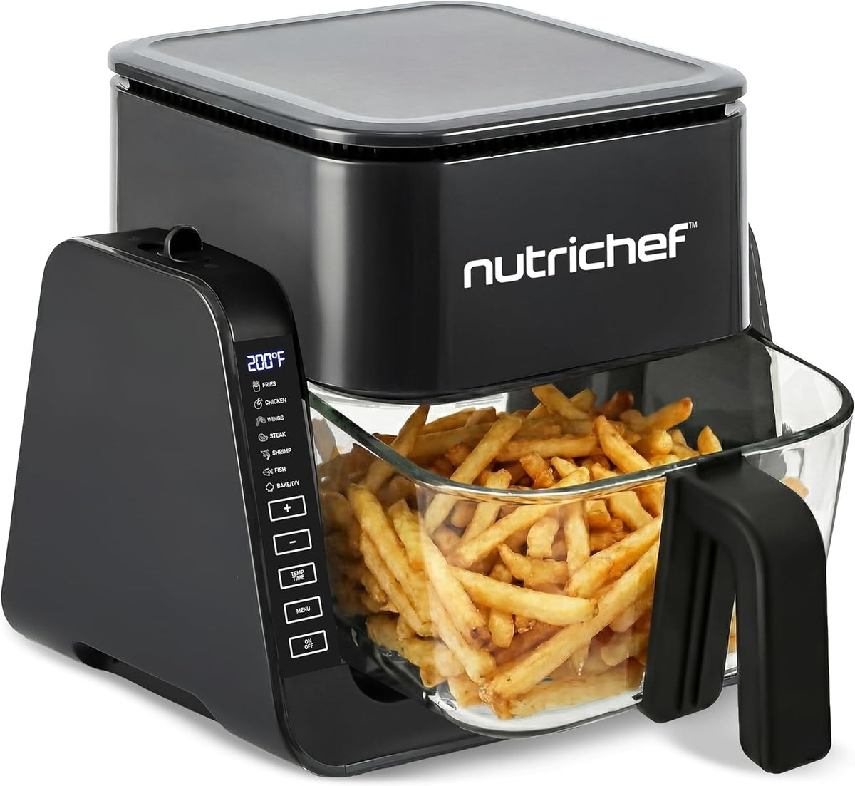Air Fryer and Grill 4.2 Qt 7-in-1 Preset Cook Modes Black