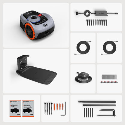 Robotic Lawn Mower 500m² EFLS 2.0 RTK Vision AI Mapping Gray