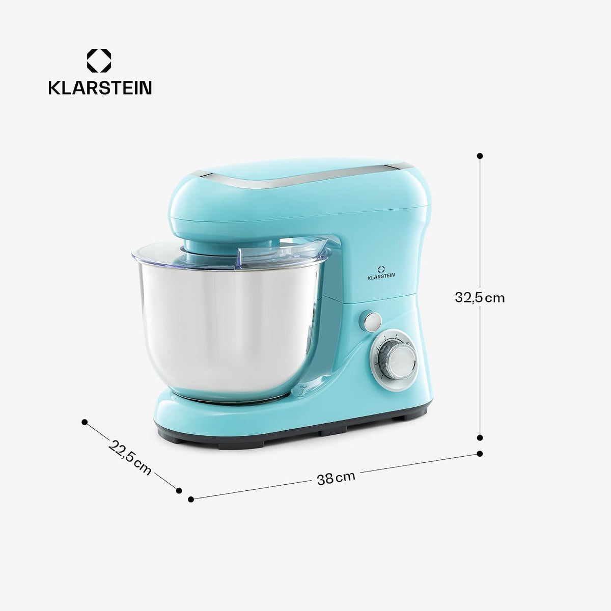 Stand Mixer 5.3 Qt 1300W 6 Speeds Planetary Mixing Action Blue