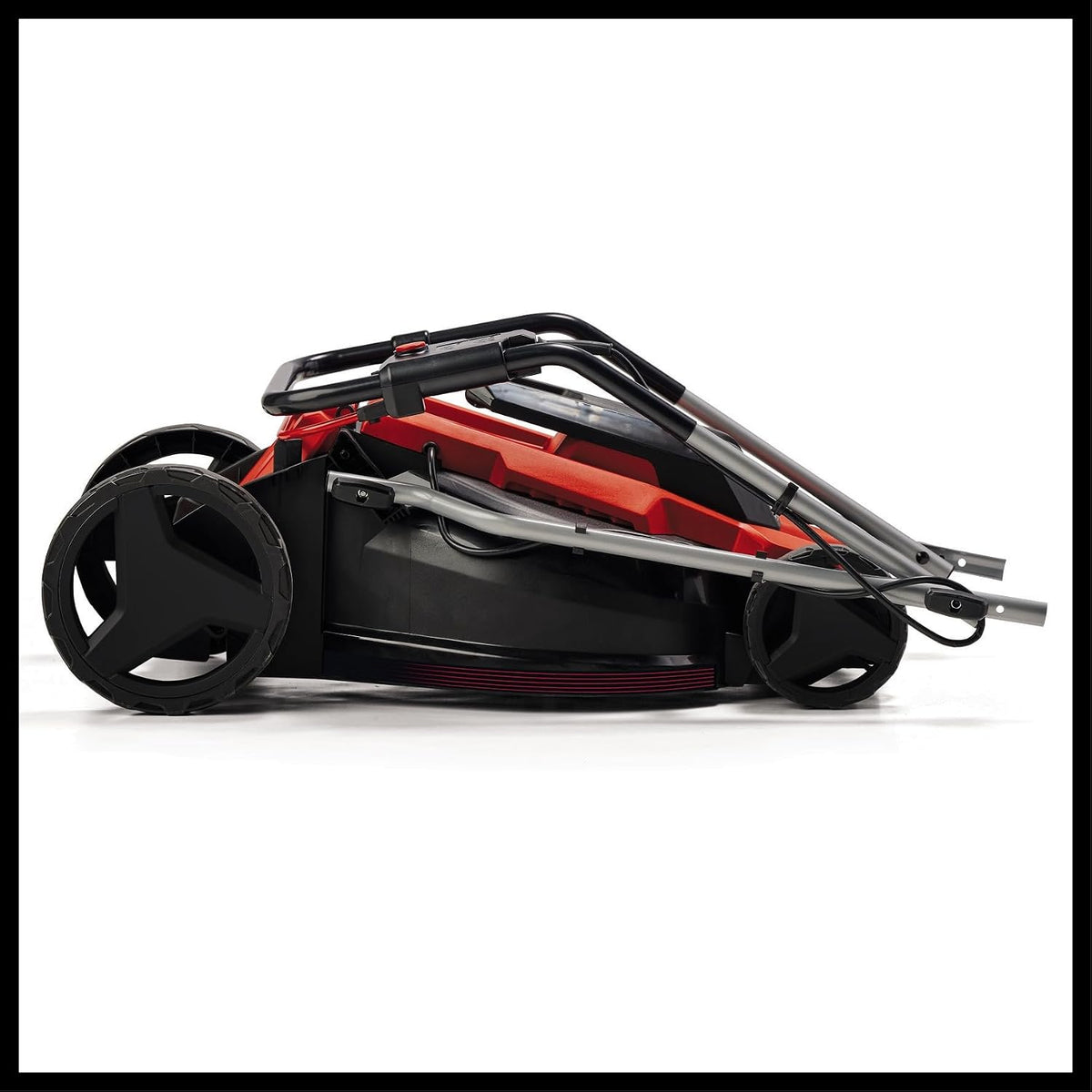 Corded Electric Lawn Mower 14.6in 1600W 10 Gal Grass Box 5 Heights Red Black