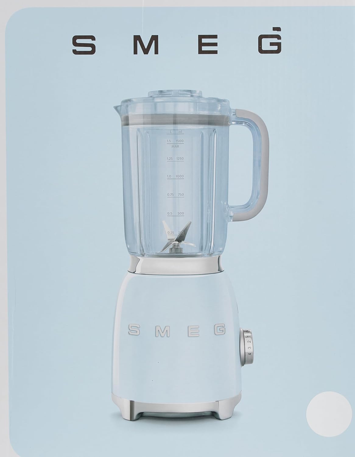 Jug Blender 800W 1.6 Qt Stainless Steel Blade 4 Speeds Pulse White