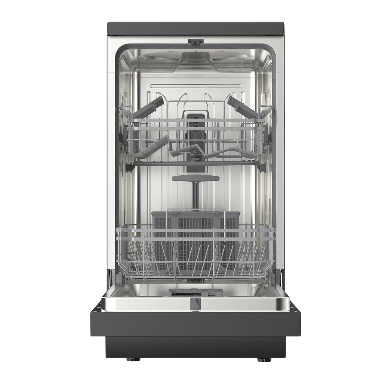 Freestanding Dishwasher 17.7in 9 Place Settings 4 Programs Black