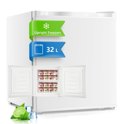 Table Top Mini Freezer 1.1 cu ft White Freestanding