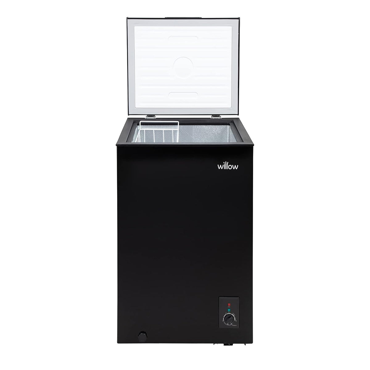 Chest Freezer 3.5 cu ft Removable Basket Adjustable Thermostat Black