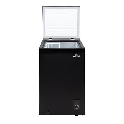 Chest Freezer 3.5 cu ft Removable Basket Adjustable Thermostat Black