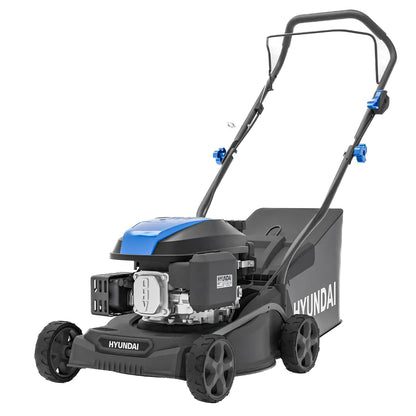 Petrol Lawn Mower 15.7in 139cc 7 Cutting Heights 1-3 in 10.6 Gal Grass Bag Black