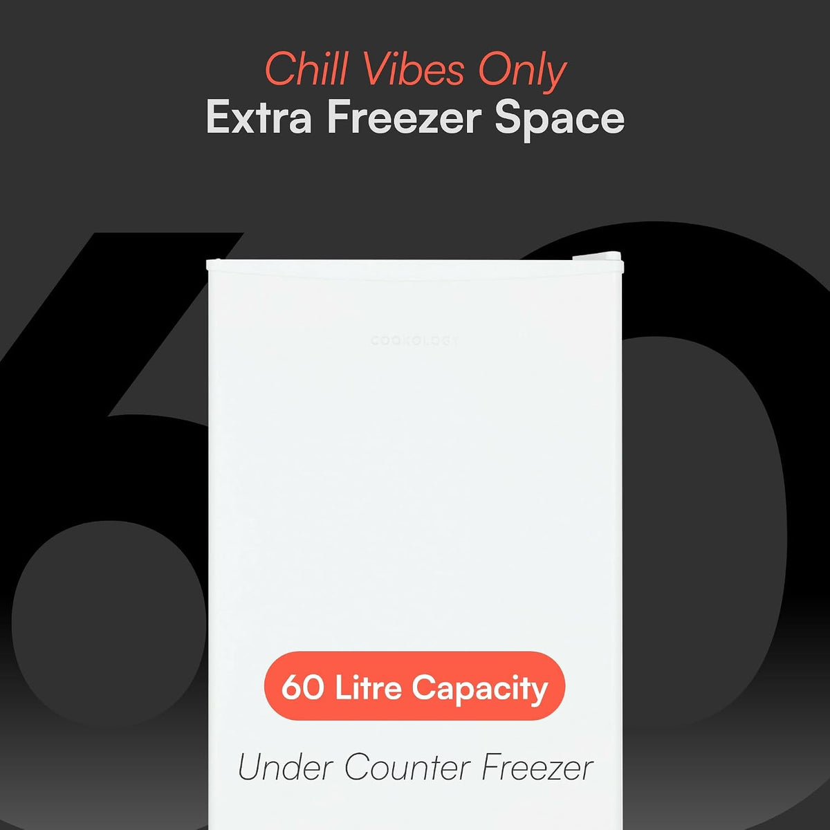 Freestanding Under Counter Freezer 2.1 cu ft White