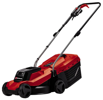 Electric Lawn Mower 12.6in 1000W 7.9 Gal Grass Box 3 Cutting Heights Red Black