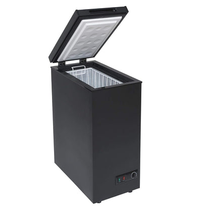 Chest Freezer 2.1 cu ft Slimline Compact Manual Defrost Black