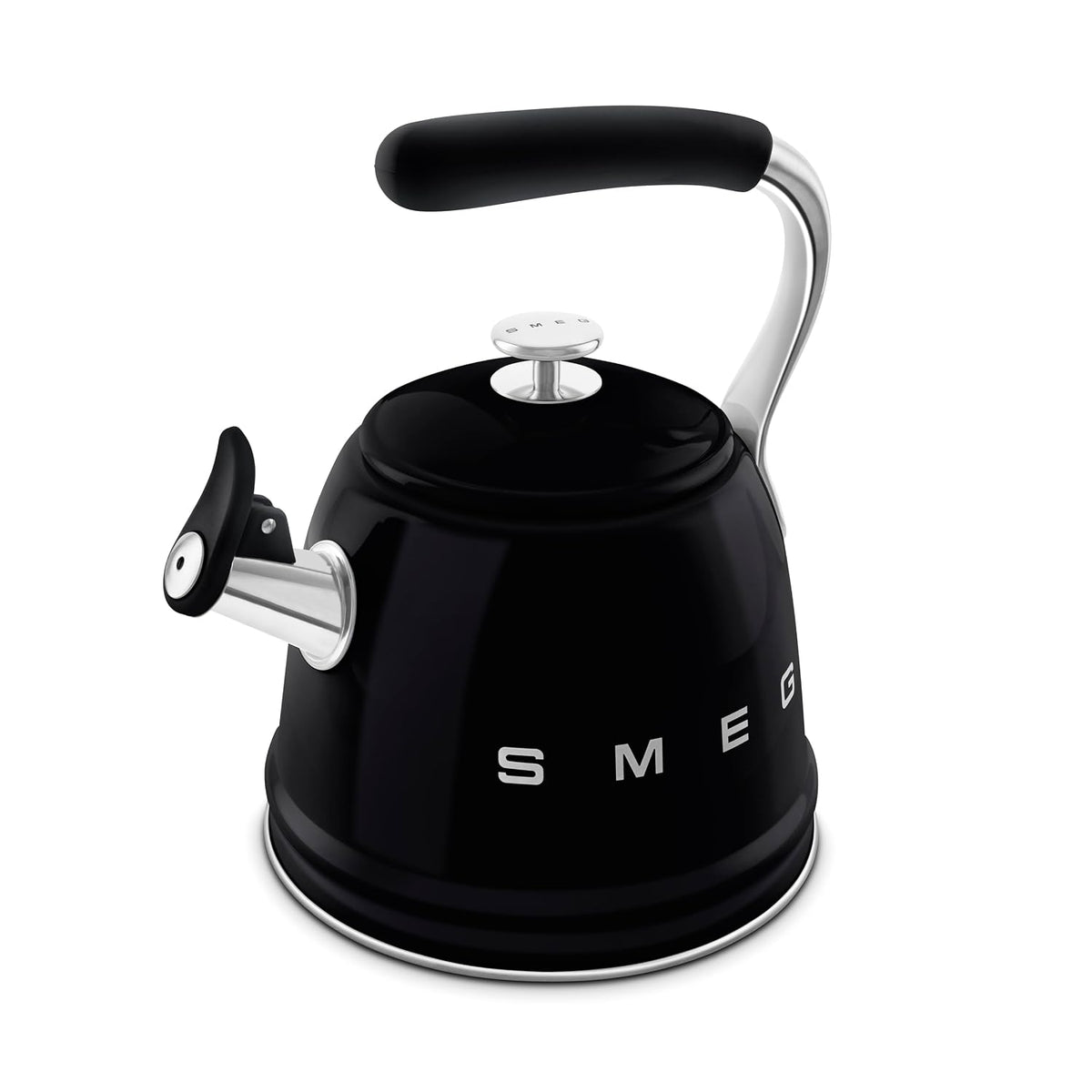 Whistling Kettle 2.4 Qt Stainless Steel Silicone Handle Black