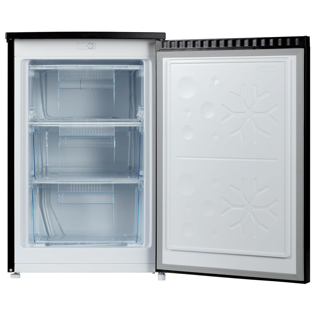Upright Freezer 3.2 cu ft Reversible Door Adjustable Thermostat Black