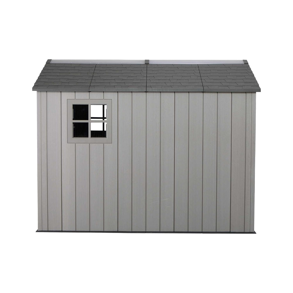 Garden Storage Shed 7 X 9.5 Ft Light Gray HDPE Steel Reinforced