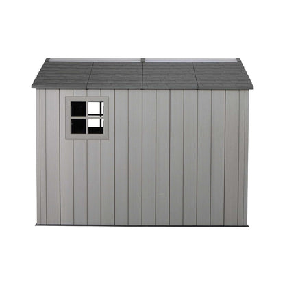 Garden Storage Shed 7 X 9.5 Ft Light Gray HDPE Steel Reinforced