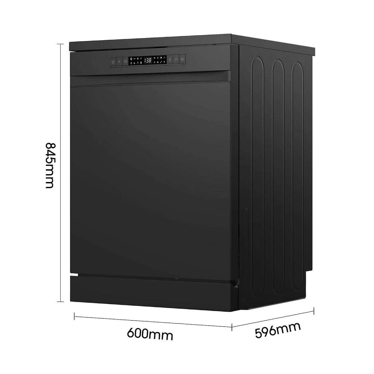 Freestanding Dishwasher 13 Place Settings 23.6in Black