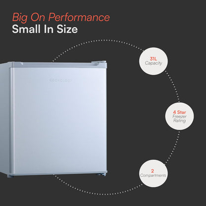 Freestanding Freezer 1.1 cu ft Reversible Door Silver