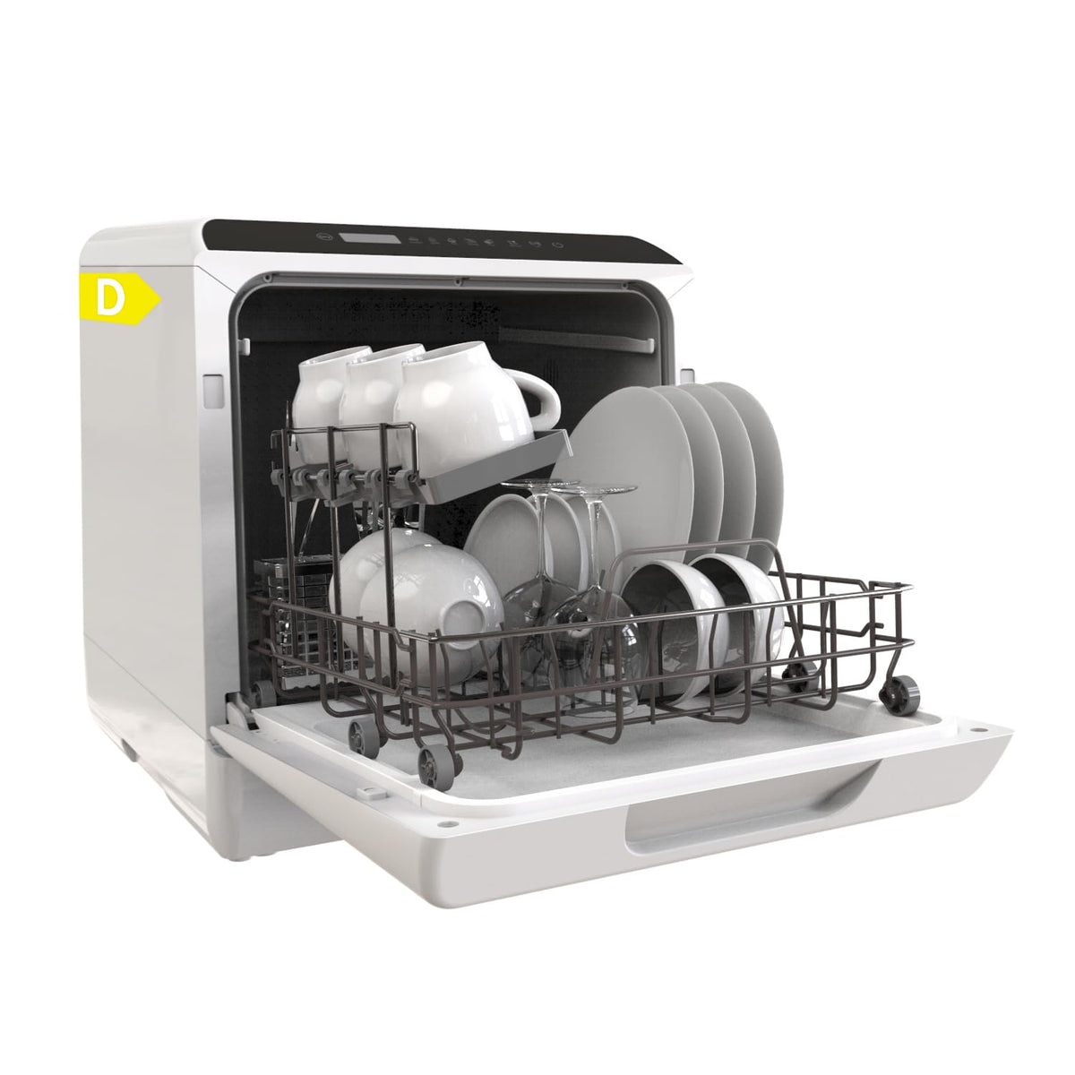 Table Top Dishwasher 5 Place Settings 5.3 Qt Tank 6 Programs White