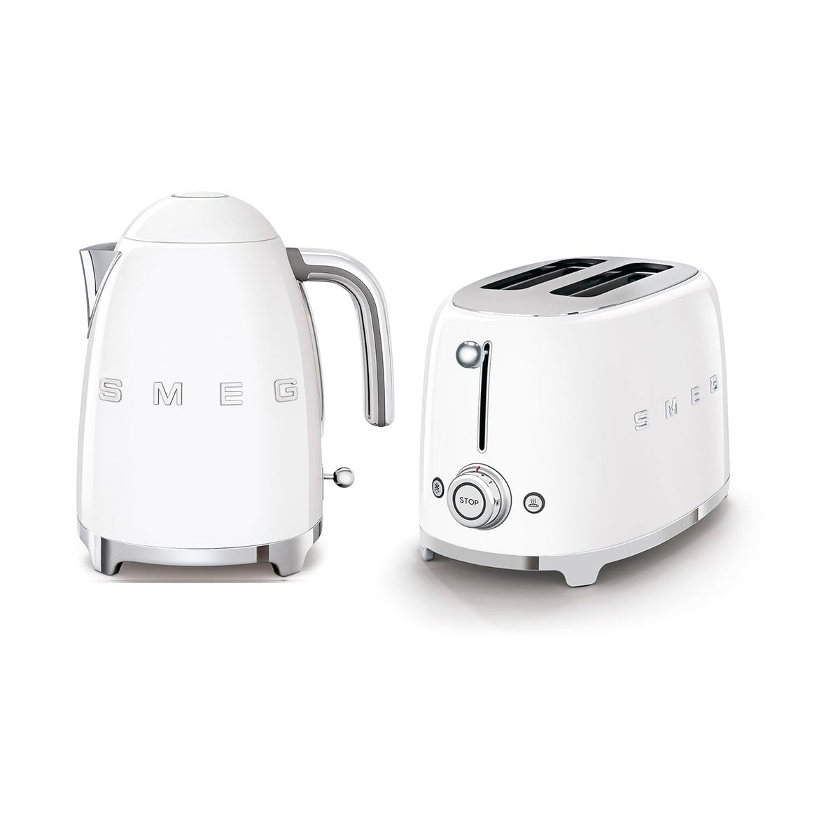 Kettle And Toaster Set 1.8 Qt 3kW 2 Slice 950W White