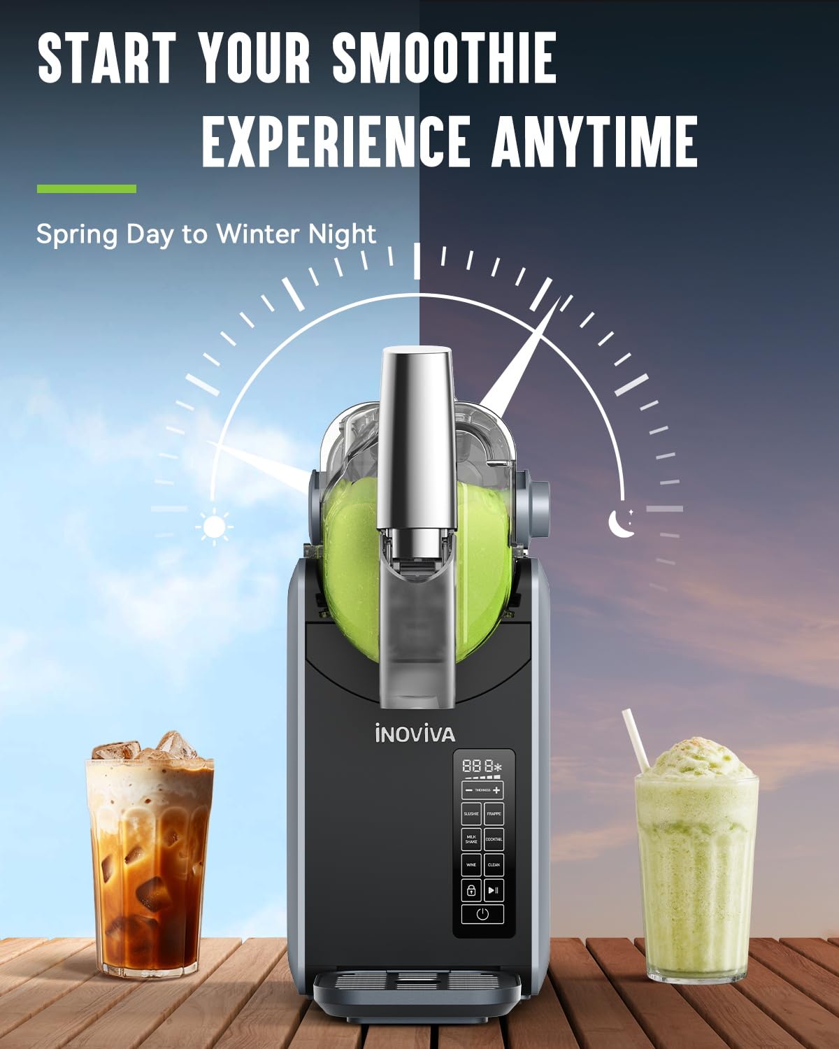 Frozen Drink Maker 2.1 Qt 5 Preset Modes Self-Cleaning White
