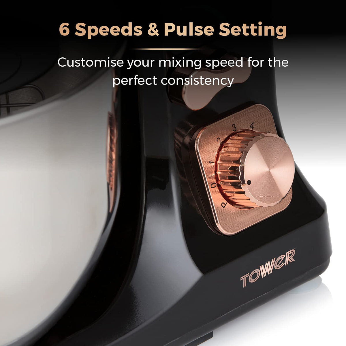 Stand Mixer 5.3 Qt 6 Speeds Pulse Function 1000W Rose Gold