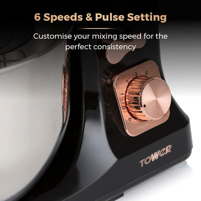 Stand Mixer 5.3 Qt 6 Speeds Pulse Function 1000W Rose Gold