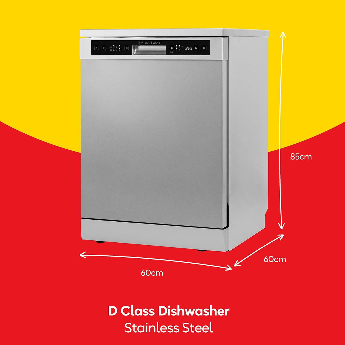 Freestanding Dishwasher 14 Place Settings 23.6in Stainless Steel