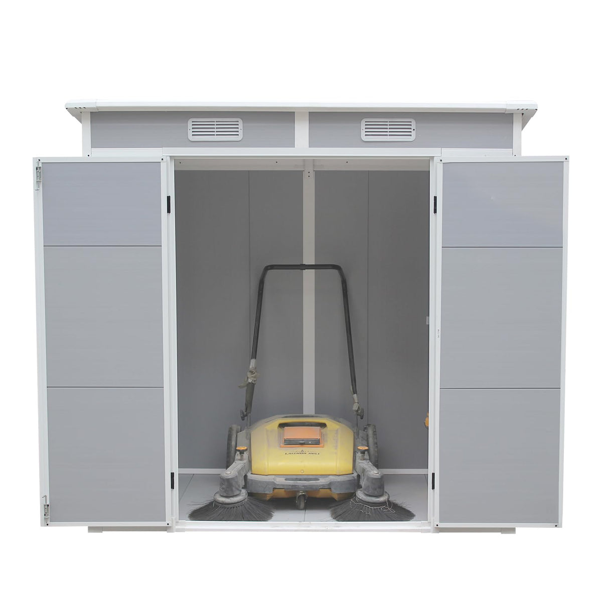 Outdoor Garden Storage Shed 6 X 4 Ft Gray Plastic Aluminum Frame