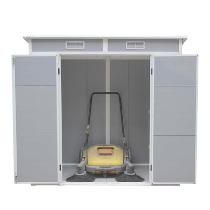 Outdoor Garden Storage Shed 6 X 4 Ft Gray Plastic Aluminum Frame