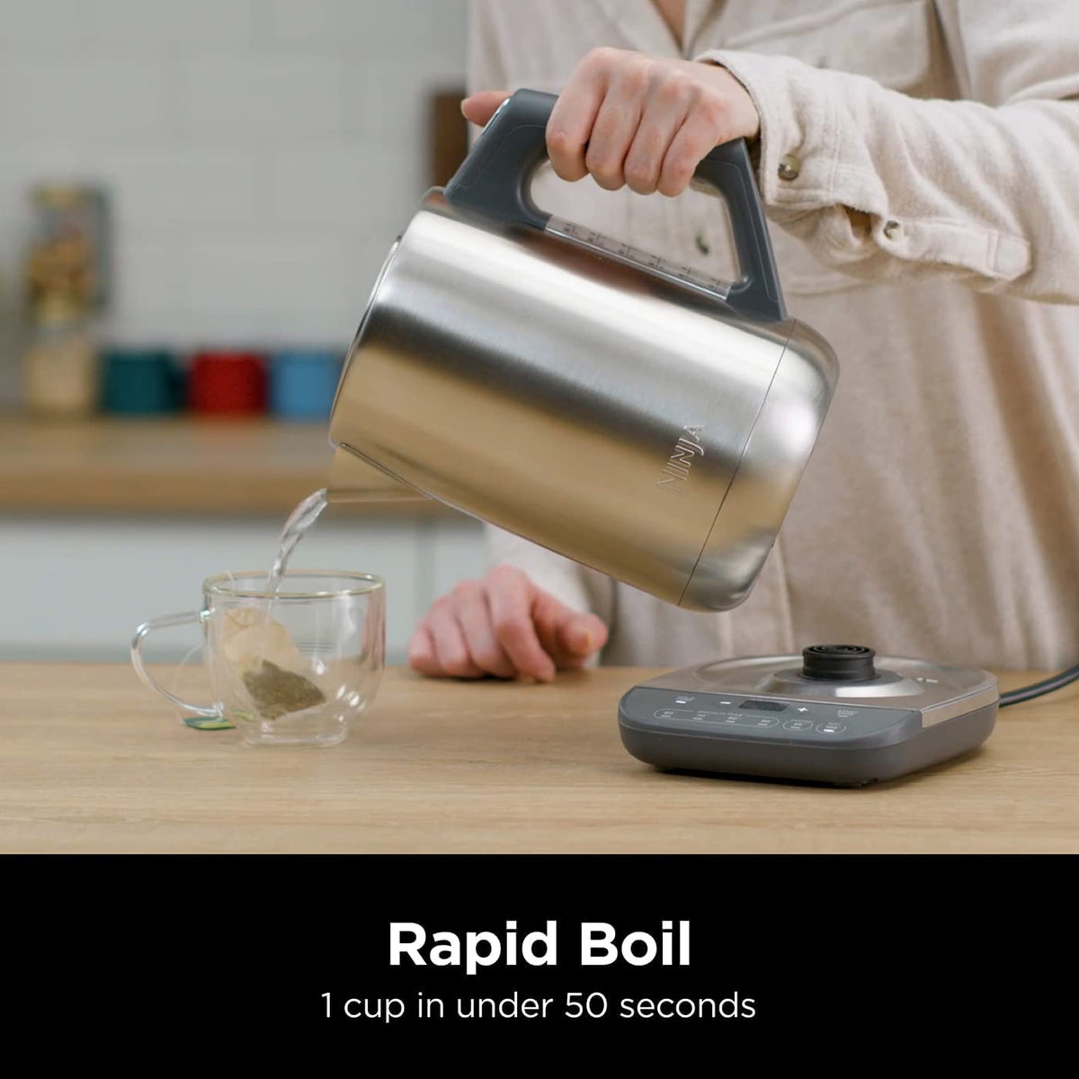 Temperature Control Kettle 1.8 Qt 3000W Rapid Boil Stainless Steel
