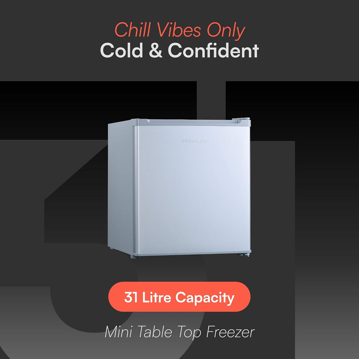 Freestanding Freezer 1.1 cu ft Reversible Door Silver