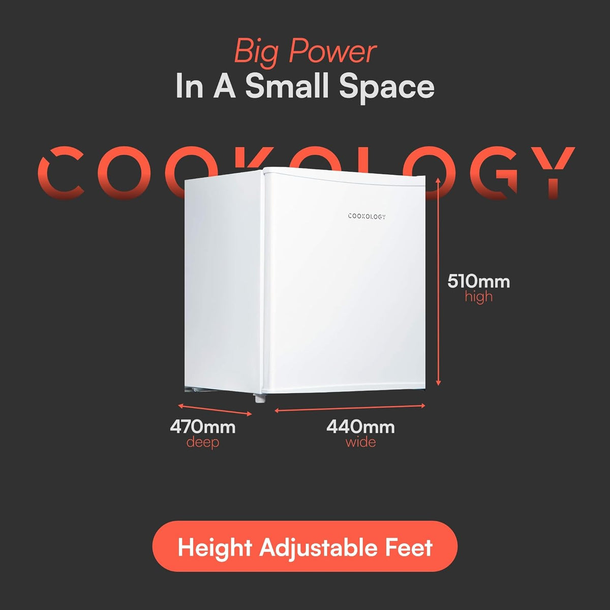 Freestanding Mini Freezer 1.1 cu ft 42dB Adjustable Temperature White