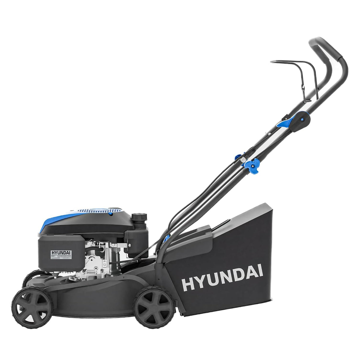 Petrol Lawn Mower 15.7in 139cc 7 Cutting Heights 1-3 in 10.6 Gal Grass Bag Black