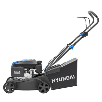 Petrol Lawn Mower 15.7in 139cc 7 Cutting Heights 1-3 in 10.6 Gal Grass Bag Black