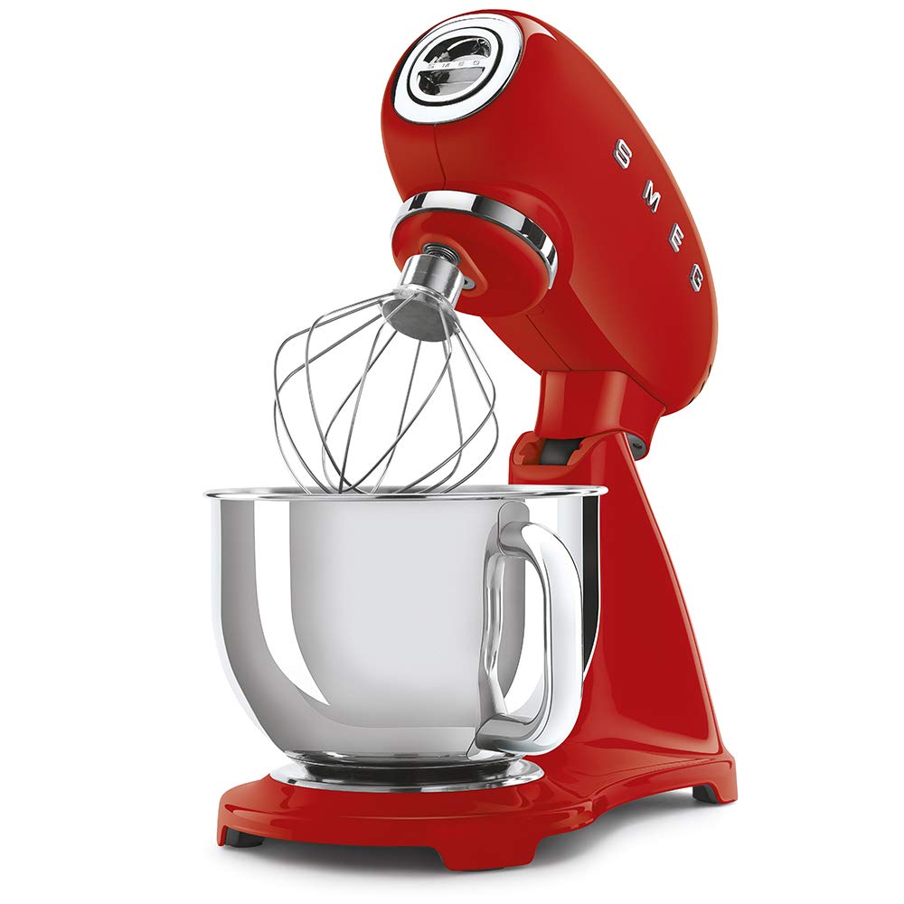 Stand Mixer 800W 5.1 Qt 10 Speeds Planetary Action Stainless Steel Bowl Red