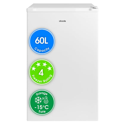 Under Counter Freezer 18.9in 2.1 cu ft Freestanding White Reversible Door