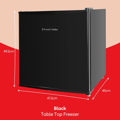 Freestanding Mini Freezer 1.1 cu ft Adjustable Temperature Black Reversible Door