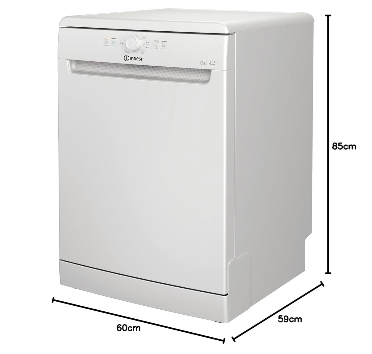 Freestanding Dishwasher 10 Qt 5 Programs 23.6in Wide White