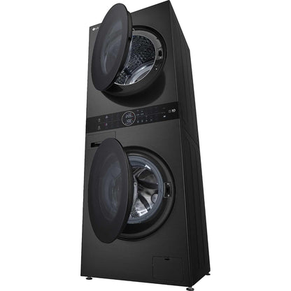 Washer Dryer Combo 26.5lb Wash 22lb Dry 1400Rpm Platinum Black
