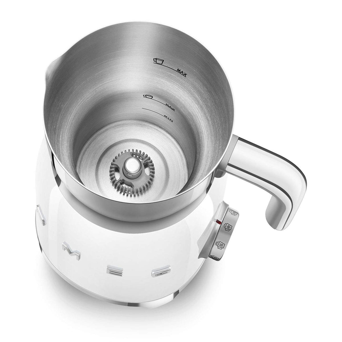 Induction Milk Frother 500W 20.3 fl oz Stainless Steel White