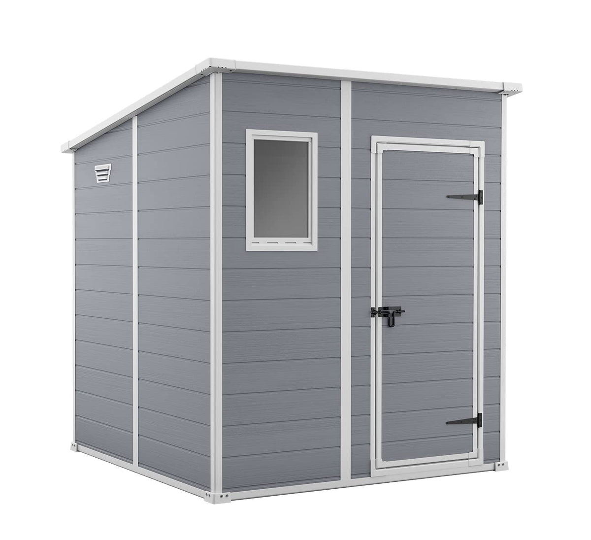 Garden Storage Shed 6 X 6 Ft Gray Resin Single Door