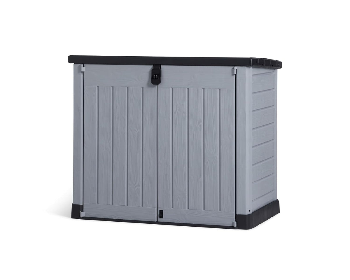 Outdoor Garden Storage Shed 57 X 32 X 48 In Gray Plastic Double Doors