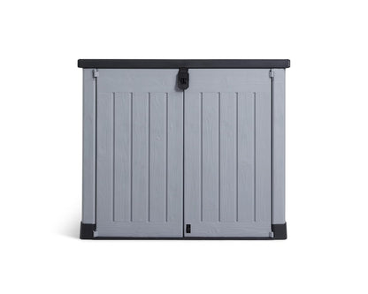 Outdoor Garden Storage Shed 57 X 32 X 48 In Gray Plastic Double Doors