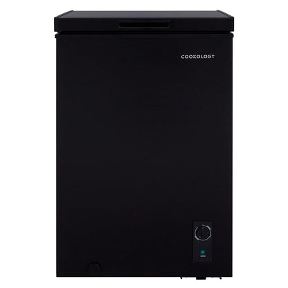 Freestanding Chest Freezer 3.5 cu ft Adjustable Thermostat Black