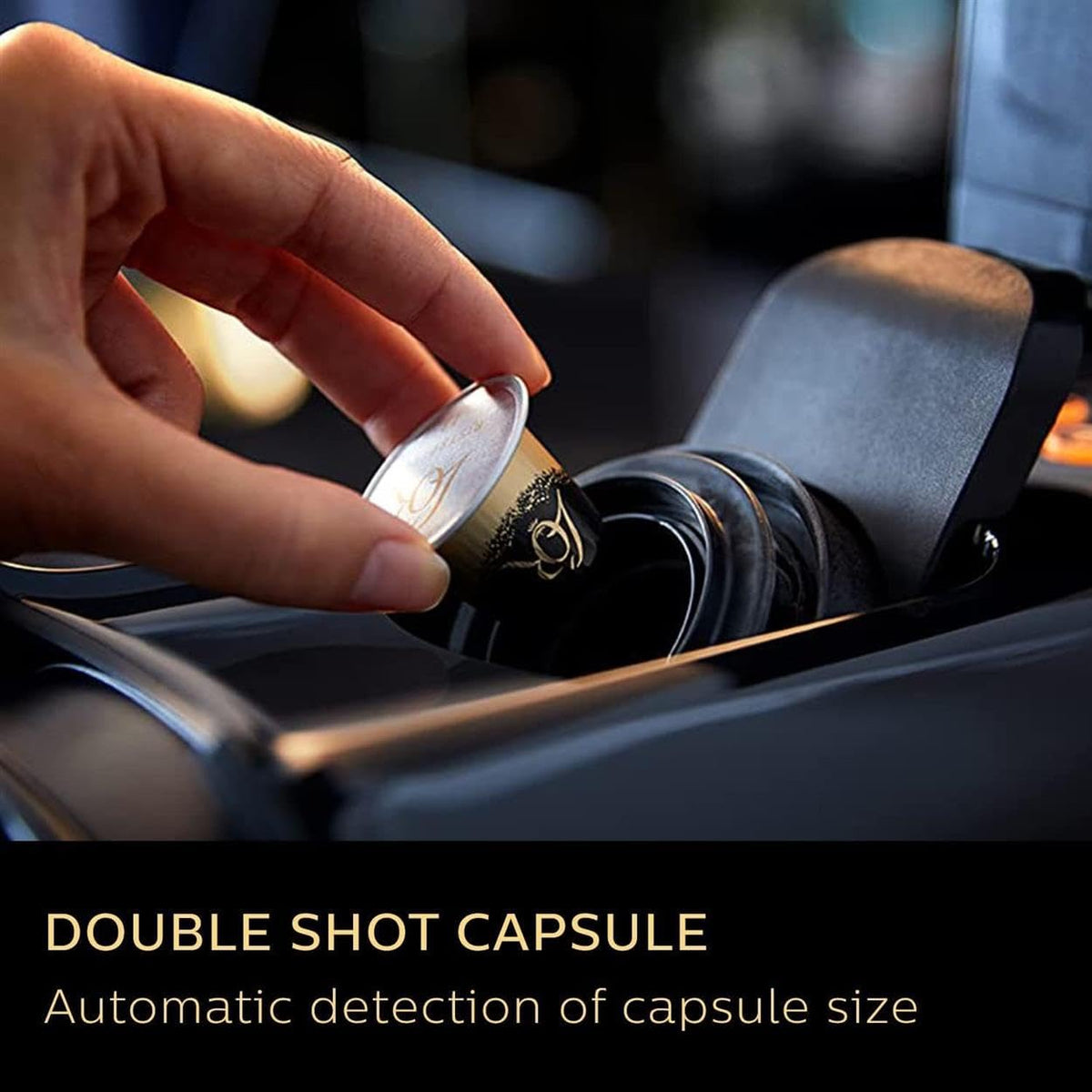 Capsule Coffee Machine Double Shot 19 Bar 1.5 Qt Black