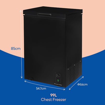 Chest Freezer 3.5 cu ft Freestanding With Adjustable Temperature Black
