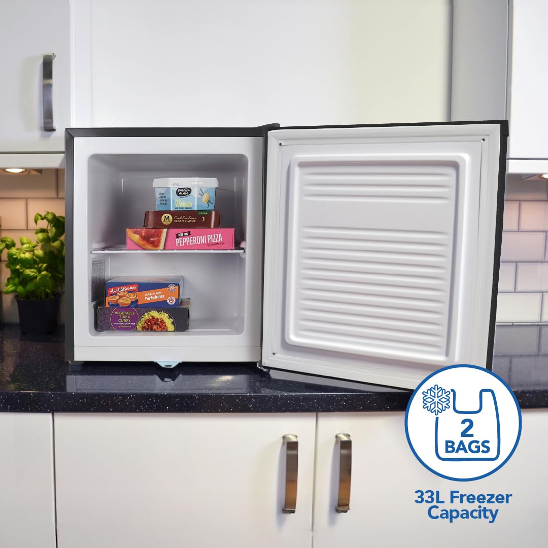 Table Top Freezer 1.2 cu ft 17.3in Black Compact