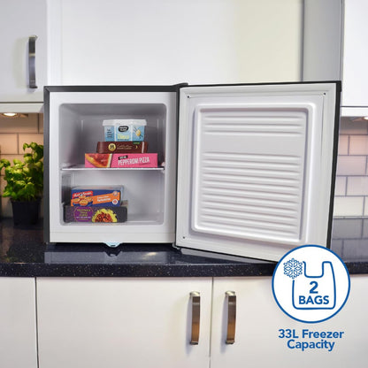 Table Top Freezer 1.2 cu ft 17.3in Black Compact