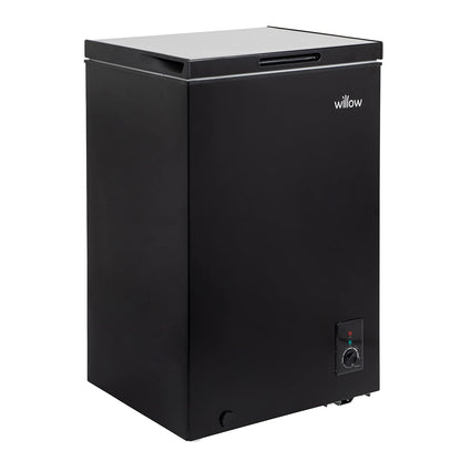 Chest Freezer 3.5 cu ft Removable Basket Adjustable Thermostat Black